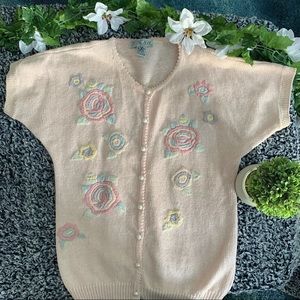 SOLD - Grandma Core Crystal-Kobe Sweater